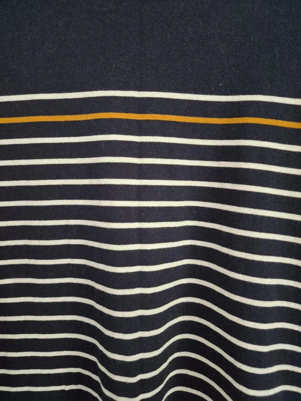 Uniqlo Navy Stripe Long Sleeve Mens Sweater Medium Nautical Preppy